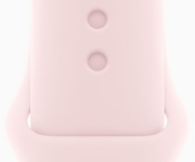 Apple Watch Series 9 GPS 41mm Pink Aluminum Case w. Light Pink Sport Band - S/M (MR933)